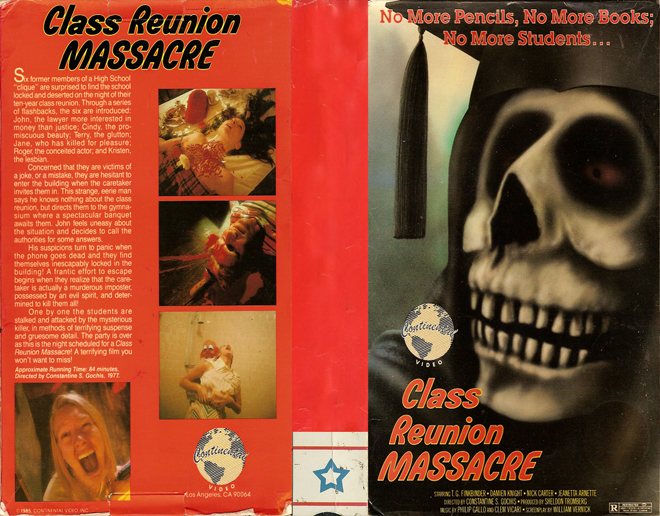 CLASS REUNION MASSACRE CONTINENTAL VIDEO VHS COVER