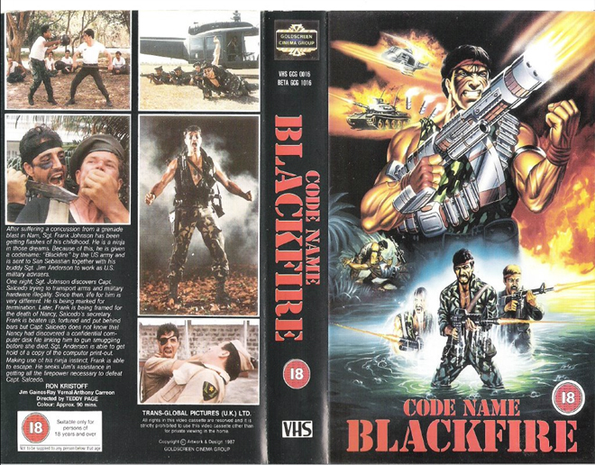 CODE NAME BLACKFIRE VHS COVER
