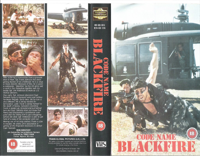 CODE NAME BLACKFIRE VHS COVER