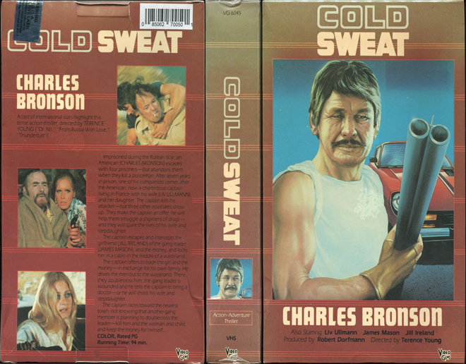 COLD SWEAT CHARLES BRONSON VHS COVER, VHS COVERS