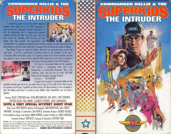 COMMANDER KELLIE AND THE SUPERKIDS : THE INTRUDER VHS COVER, VHS COVERS