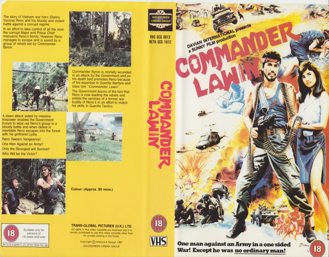 COMMANDER LAWIN, BIG BOX VHS, HORROR, ACTION EXPLOITATION, ACTION, ACTIONXPLOITATION, SCI-FI, MUSIC, THRILLER, SEX COMEDY,  DRAMA, SEXPLOITATION, VHS COVER, VHS COVERS, DVD COVER, DVD COVERS