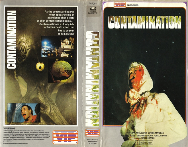 CONTAMINATION VIP VHS COVER