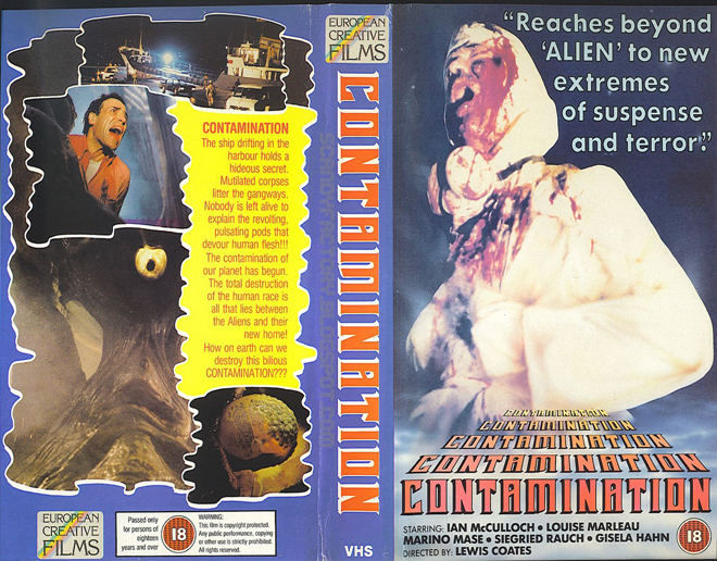 CONTAMINATION VHS COVER