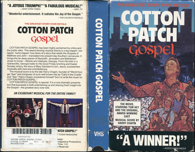 COTTON PATCH GOSPEL, HORROR, BLAXPLOITATION, HORROR, ACTION EXPLOITATION, SCI-FI, MUSIC, SEX COMEDY, DRAMA, SEXPLOITATION, VHS COVER, VHS COVERS, DVD COVER, DVD COVERS