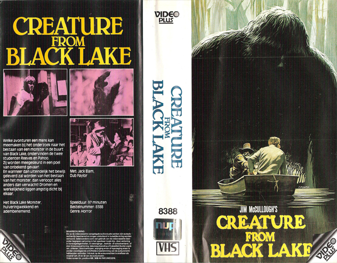 CREATURE FROM BLACK LAKE VHS COVER