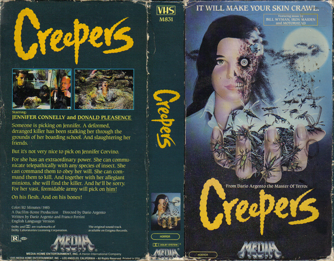 CREEPERS VHS COVER, VHS COVERS, VHS COVERS