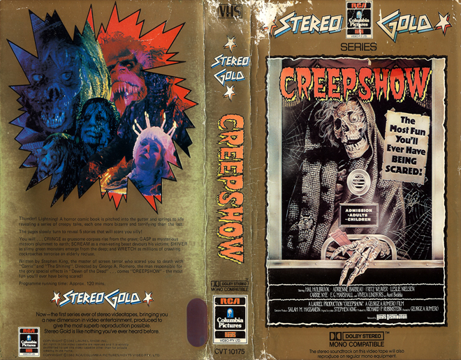 CREEPSHOW, STEREO GOLD SERIES, AUSTRALIAN, VHS COVER, VHS COVERS