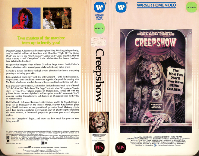 CREEPSHOW VHS COVER
