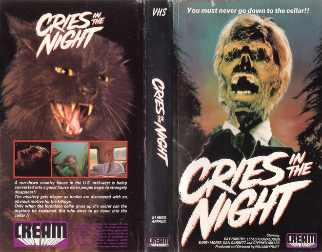 CRIES IN THE NIGHT VHS COVER, VHS COVERS