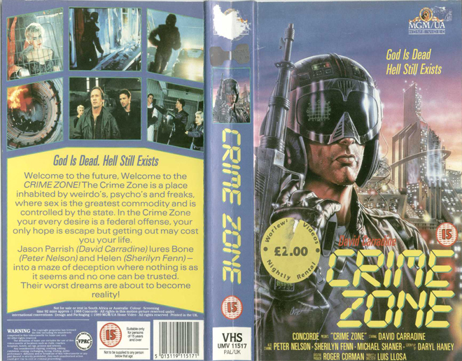 CRIME ZONE VHS COVER