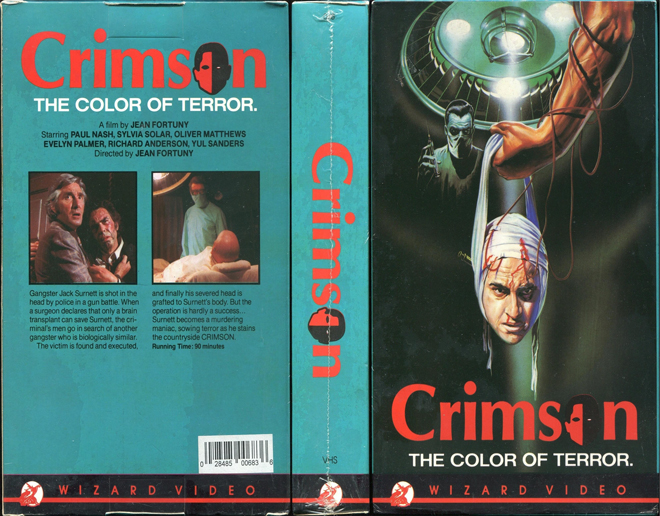 CRIMSON THE COLOR OF TERROR - WIZARD VIDEO VHS COVER