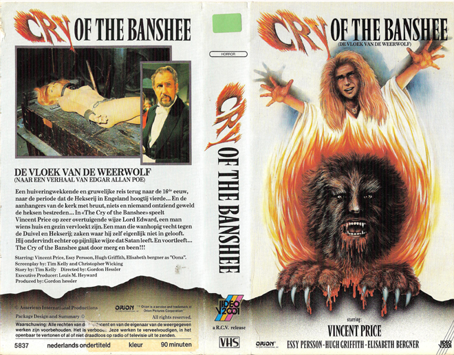 CRY OF THE BANSHEE VHS COVER, VHS COVERS