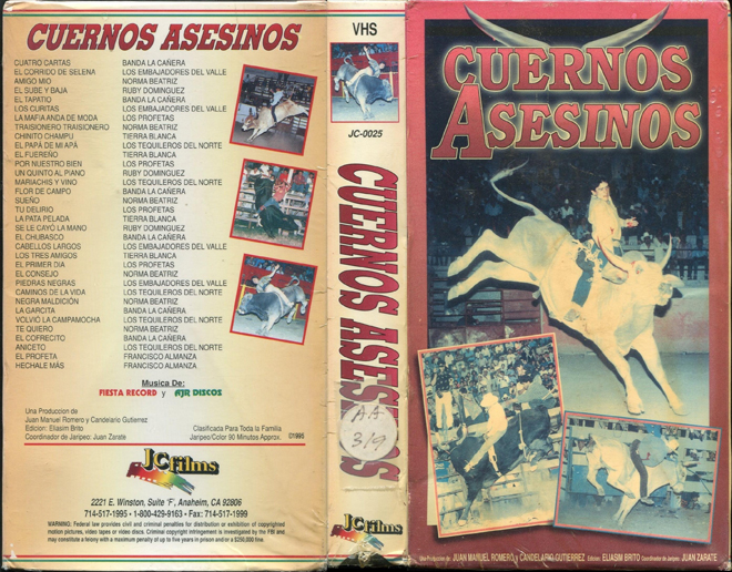 CUERNOS ASESIONS, ACTION VHS COVER, HORROR VHS COVER, BLAXPLOITATION VHS COVER, HORROR VHS COVER, ACTION EXPLOITATION VHS COVER, SCI-FI VHS COVER, MUSIC VHS COVER, SEX COMEDY VHS COVER, DRAMA VHS COVER, SEXPLOITATION VHS COVER, BIG BOX VHS COVER, CLAMSHELL VHS COVER, VHS COVER, VHS COVERS, DVD COVER, DVD COVERS