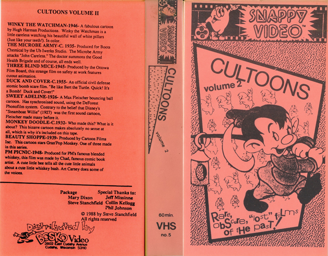 CULTOONS VOLUME 2 VHS COVER