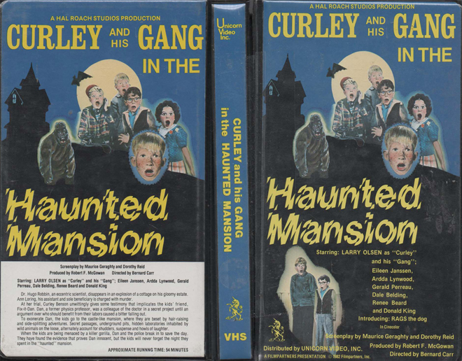 CURLEY AND HIS GANG IN THE HAUNTED MANSION, VHS COVERS - SUBMITTED BY RYAN GELATIN