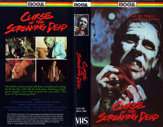 CURSE OF THE SCREAMING DEAD VHS COVER