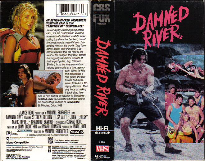 DAMNED RIVER VHS COVER, VHS COVERS