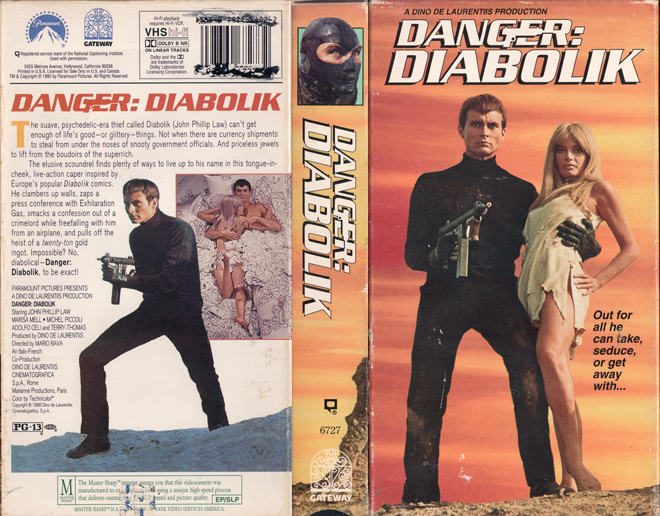DANGER DIABOLIK VHS COVER