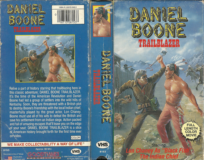 DANIEL BOONE TRAILBAZER VHS COVER