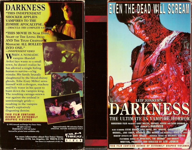 DARKNESS VHS COVER