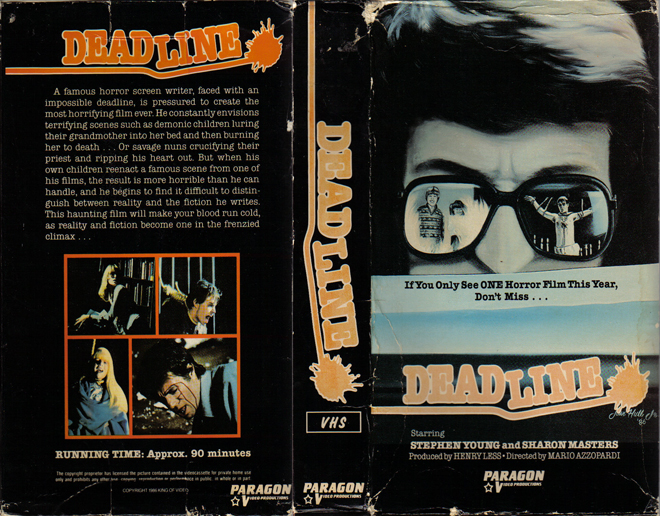 DEAD LINE VHS COVER, VHS COVERS