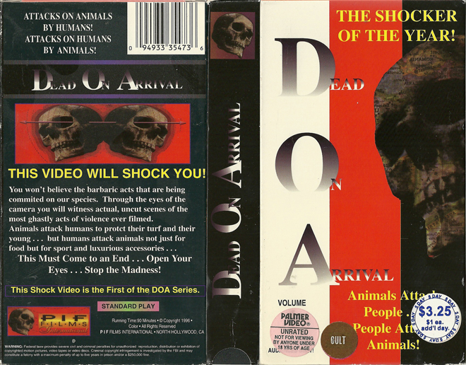 DEAD ON ARRIVAL, ACTION VHS COVER, HORROR VHS COVER, BLAXPLOITATION VHS COVER, HORROR VHS COVER, ACTION EXPLOITATION VHS COVER, SCI-FI VHS COVER, MUSIC VHS COVER, SEX COMEDY VHS COVER, DRAMA VHS COVER, SEXPLOITATION VHS COVER, BIG BOX VHS COVER, CLAMSHELL VHS COVER, VHS COVER, VHS COVERS, DVD COVER, DVD COVERS