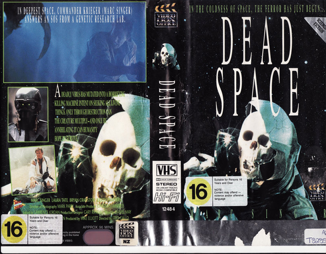 DEAD SPACE, ACTION VHS COVER, HORROR VHS COVER, BLAXPLOITATION VHS COVER, HORROR VHS COVER, ACTION EXPLOITATION VHS COVER, SCI-FI VHS COVER, MUSIC VHS COVER, SEX COMEDY VHS COVER, DRAMA VHS COVER, SEXPLOITATION VHS COVER, BIG BOX VHS COVER, CLAMSHELL VHS COVER, VHS COVER, VHS COVERS, DVD COVER, DVD COVERS