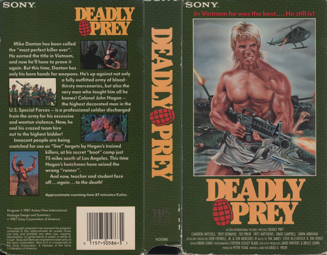 DEADLY PREY VHS COVER