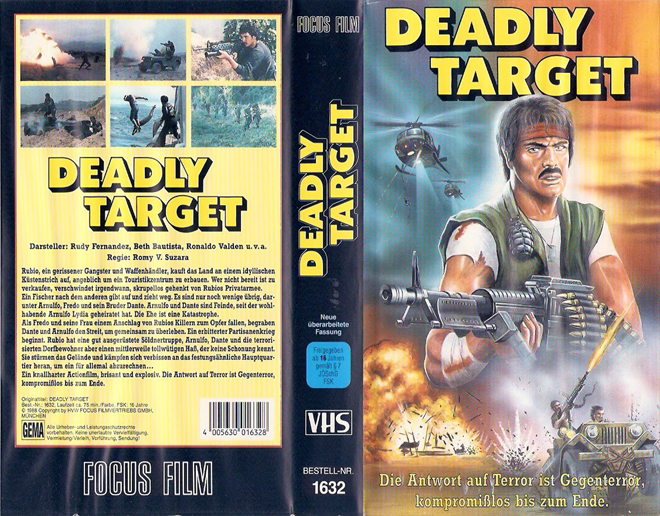DEADLY TARGET VHS COVER