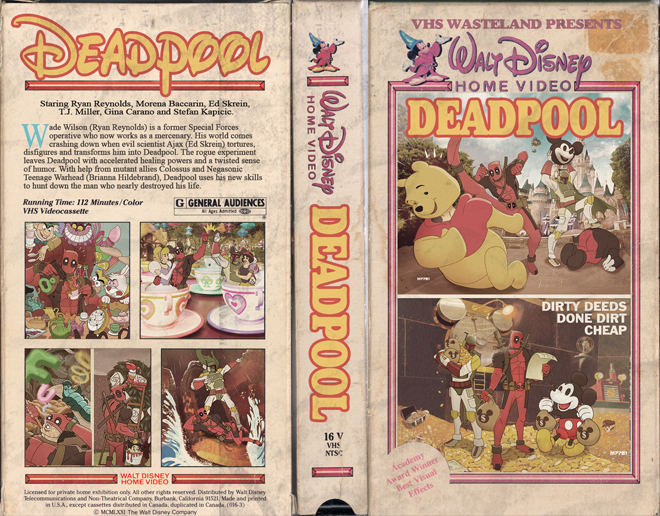 DEADPOOL-VHS-COVER-DISNEY-BOBA-FETT, MODERN VHS COVER, CUSTOM VHS COVER, VHS COVER, VHS COVERS