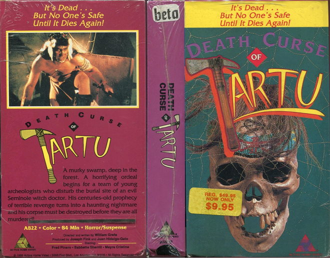 DEATH CURSE OF TARTU, ACTION, HORROR, BLAXPLOITATION, HORROR, ACTION EXPLOITATION, SCI-FI, MUSIC, SEX COMEDY, DRAMA, SEXPLOITATION, VHS COVER, VHS COVERS, DVD COVER, DVD COVERS