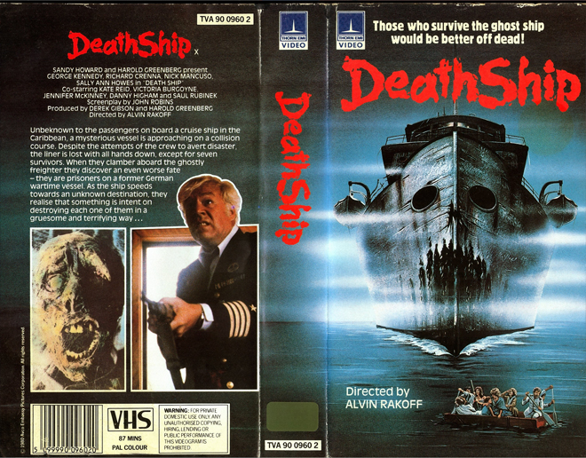 DEATH SHIP VHS COVER, VHS COVERS