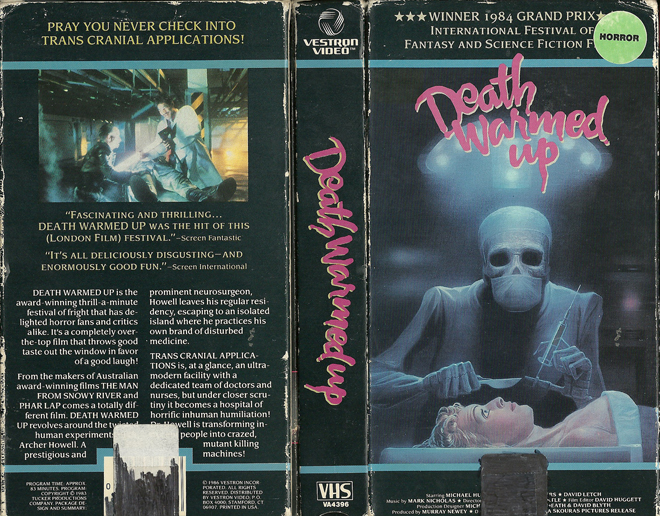 DEATH WARMED UP VHS COVER