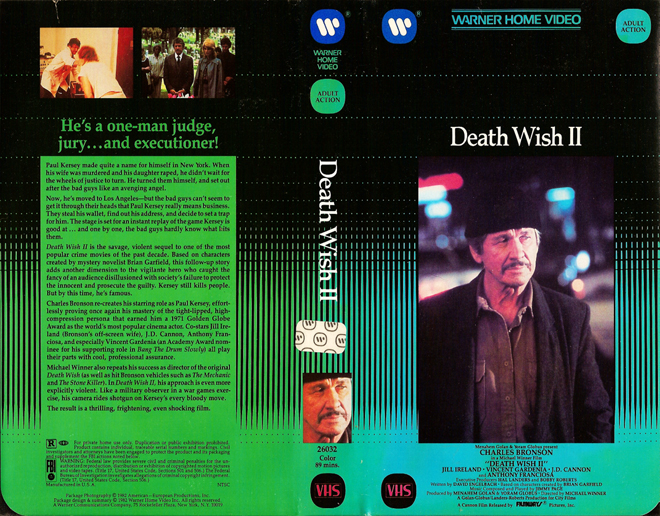 DEATH WISH 2 VHS COVER