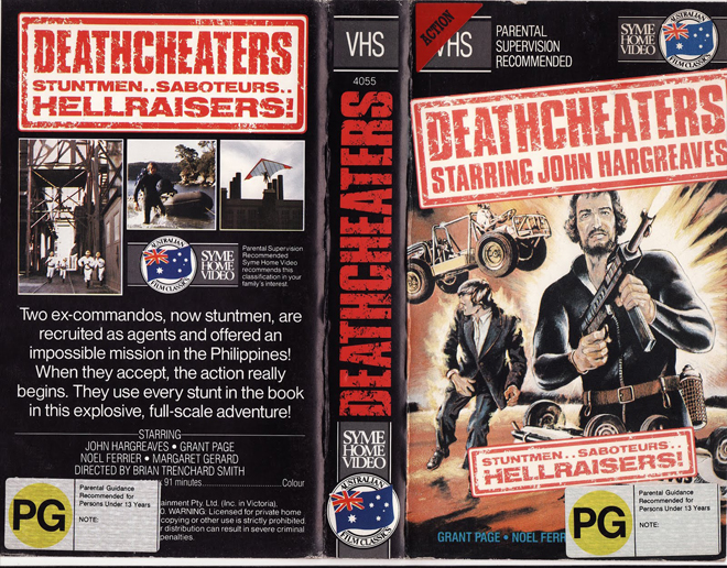 DEATHCHEATERS VHS, ACTION VHS COVER, HORROR VHS COVER, BLAXPLOITATION VHS COVER, HORROR VHS COVER, ACTION EXPLOITATION VHS COVER, SCI-FI VHS COVER, MUSIC VHS COVER, SEX COMEDY VHS COVER, DRAMA VHS COVER, SEXPLOITATION VHS COVER, BIG BOX VHS COVER, CLAMSHELL VHS COVER, VHS COVER, VHS COVERS, DVD COVER, DVD COVERS