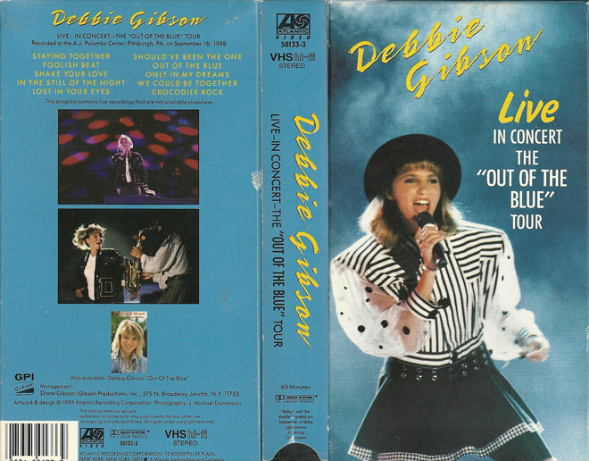 DEBBIE GIBSON LIVE IN CONCERT VHS COVER