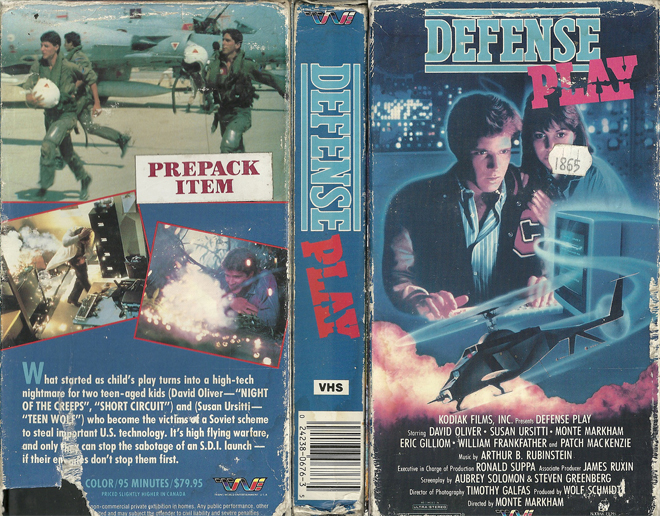 DEFENSE PLAY KODIAK FILMS VHS COVER