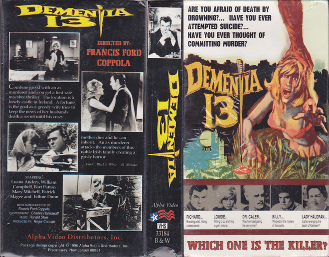 DEMENTIA 13 VIDEO VHS COVER