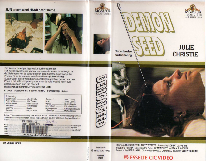 DEMON SEED JULIE CHRISTIE VHS COVER