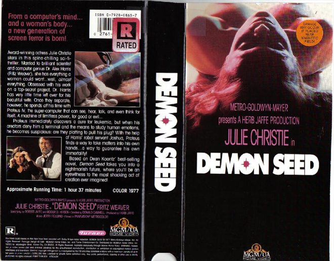 DEMON SEED VHS, ACTION VHS COVER, HORROR VHS COVER, BLAXPLOITATION VHS COVER, HORROR VHS COVER, ACTION EXPLOITATION VHS COVER, SCI-FI VHS COVER, MUSIC VHS COVER, SEX COMEDY VHS COVER, DRAMA VHS COVER, SEXPLOITATION VHS COVER, BIG BOX VHS COVER, CLAMSHELL VHS COVER, VHS COVER, VHS COVERS, DVD COVER, DVD COVERS