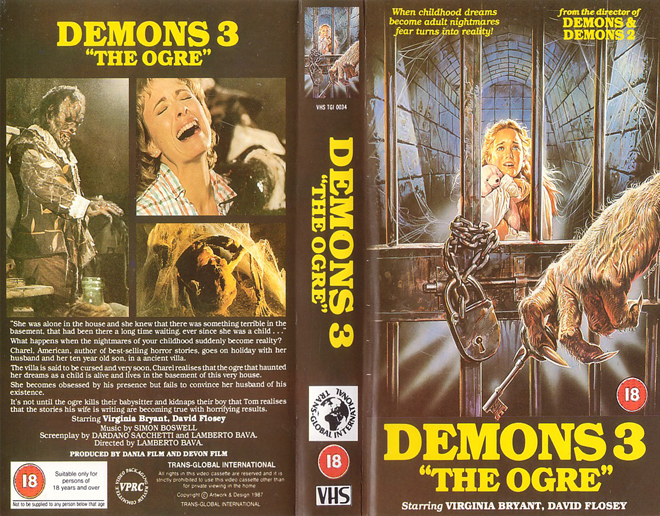 DEMONS 3 : THE OGRE VHS COVER