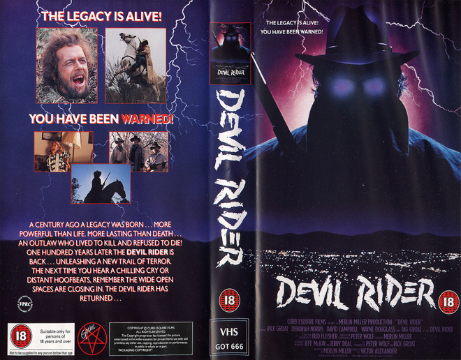 DEVIL RIDER, ACTION VHS COVER, HORROR VHS COVER, BLAXPLOITATION VHS COVER, HORROR VHS COVER, ACTION EXPLOITATION VHS COVER, SCI-FI VHS COVER, MUSIC VHS COVER, SEX COMEDY VHS COVER, DRAMA VHS COVER, SEXPLOITATION VHS COVER, BIG BOX VHS COVER, CLAMSHELL VHS COVER, VHS COVER, VHS COVERS, DVD COVER, DVD COVERS