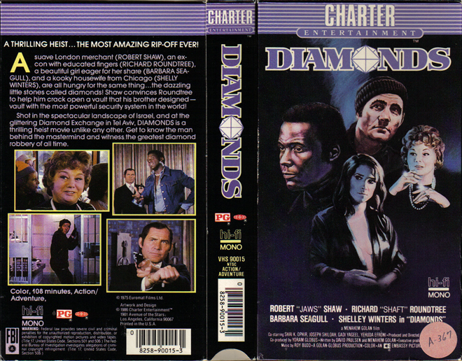 DIAMONDS VHS COVER, VHS COVERS