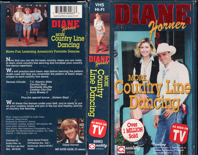 DIANE HORNER : MORE COUNTRY LINE DANCING VHS COVER