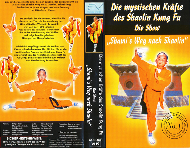 DIE MYSTISCHEN KRAFTE DES SHAOLIN KUNG FU DIE SHOW VHS COVER