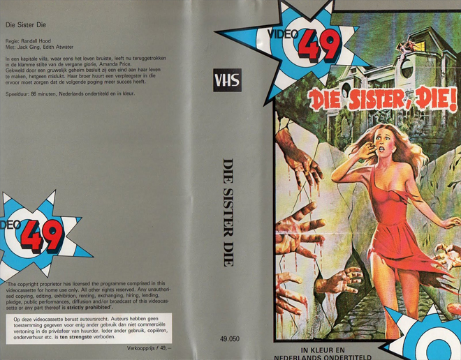 DIE SISTER DIE VIDEO 49 VHS COVER
