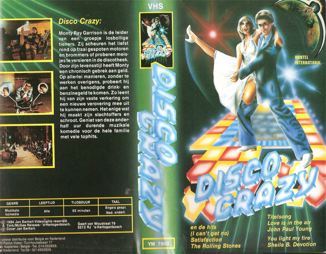 DISCO CRAZY VHS COVER, VHS COVERS