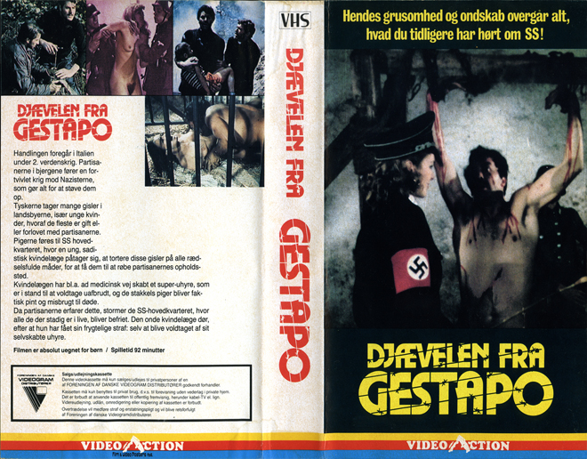 DJFEVELEN FRA GESTAPO VHS COVER