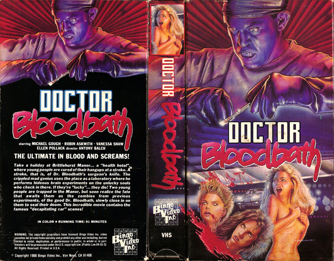 DOCTOR BLOODBATH VHS COVER